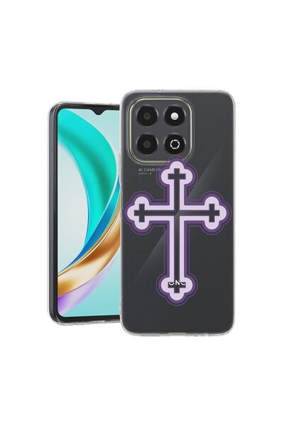 bestcase Husă pentru Honor X6b, BestCase® Silicon transparent 2MM, Purple Cro...