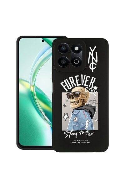 bestcase ¬Æ Husa pentru Honor 200 Smart, Slim Silicon, Forever Cool Skeleton,...