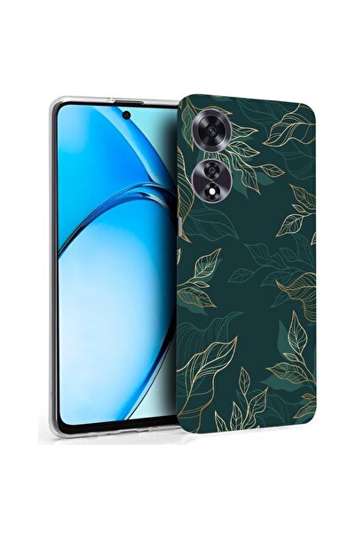 bestcase Husă pentru OPPO A60 4G, Silicon transparent 2MM, Pene verzi, Antișo...