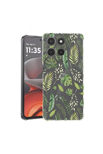 bestcase ¬Æ Husa pentru Motorola Moto G15, Anti Shock 1.5MM, Green leafs, Pro...