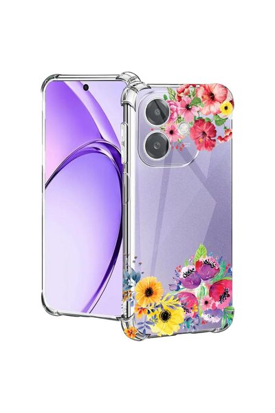 bestcase ¬Æ Husa pentru OPPO A60 5G / A40 / A40M, Anti Shock 1.5MM, Flowers, ...