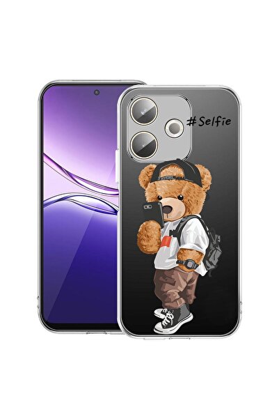 bestcase ¬Æ Husa Clear Silicon pentru OPPO A5 Pro 5G, Selfie Teddy Bear, 2042...