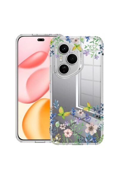 bestcase ¬Æ Husa Clear Silicon pentru Honor 400 Pro, Butterfly Flowers, 20364...