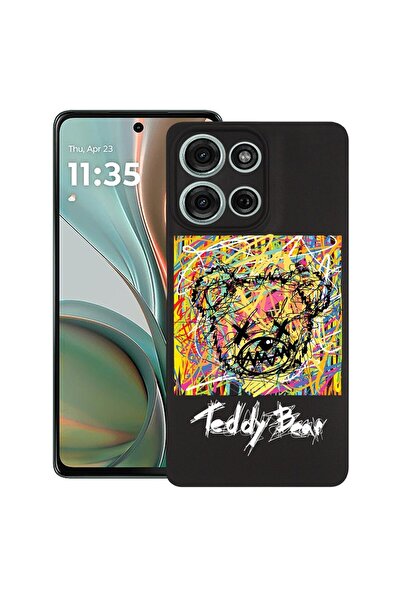 bestcase ¬Æ Husa pentru Motorola Moto G75, Teddy Bear Abstract, Slim Silicon ...