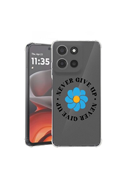 bestcase ¬Æ Husa pentru Motorola Moto G75, Anti Shock 1.5MM, Never Give Up, P...