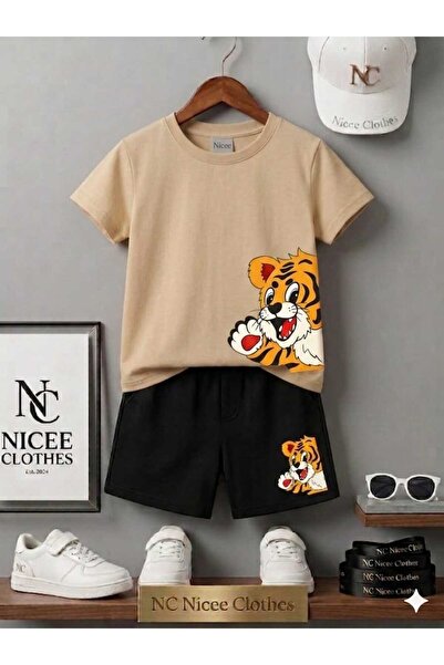 NC Nicee Clothes Tricou și pantaloni scurți de vară pentru copii, unisex (YAN...
