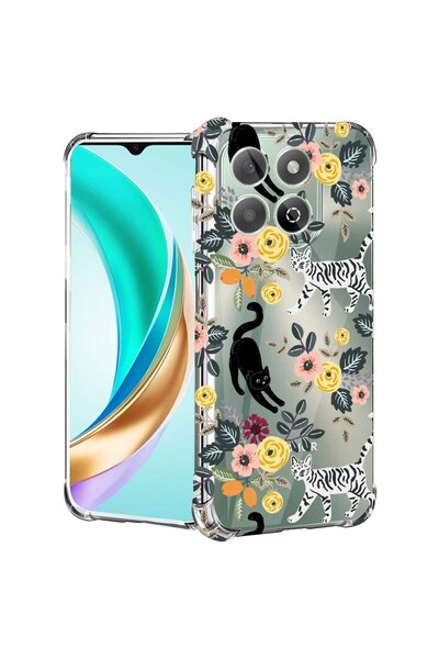 bestcase ¬Æ Husa compatibila Honor X8C, Anti Shock 1.5MM, Cat Pattern, Protec...