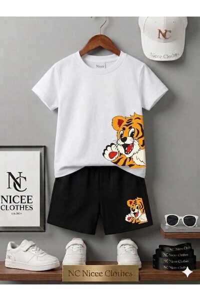 NC Nicee Clothes Tricou și pantaloni scurți de vară pentru copii, unisex (YAN...
