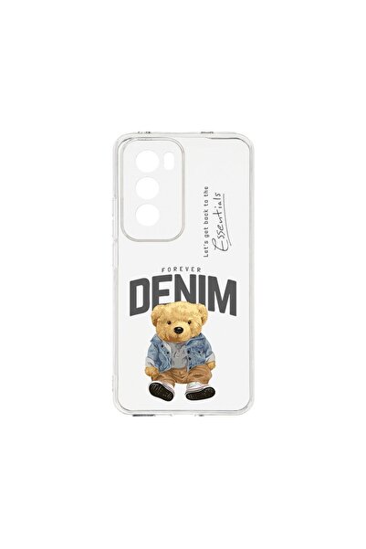 bestcase Прозрачен силиконов калъф 2ММ, съвместим с OPPO Reno12 Pro 5G, деним...