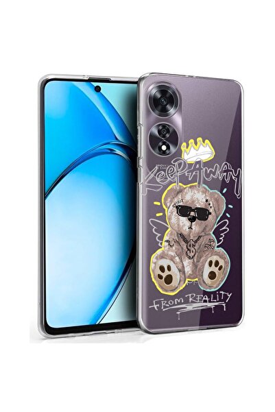 bestcase Husă pentru OPPO A60 4G, Silicon transparent 2MM, Teddy Bear Keep Aw...
