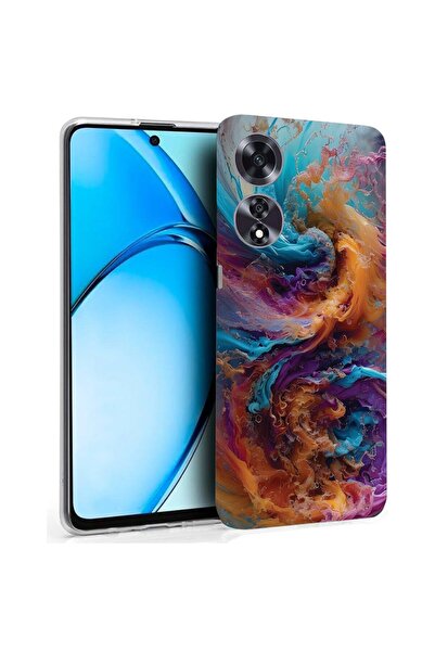 bestcase Husă pentru OPPO A60 4G, Silicon transparent 2MM, Culori lichide, An...