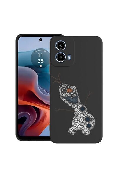 bestcase Калъф за Motorola Moto G45 с калиграфски дизайн Олаф, TPU матов ултр...