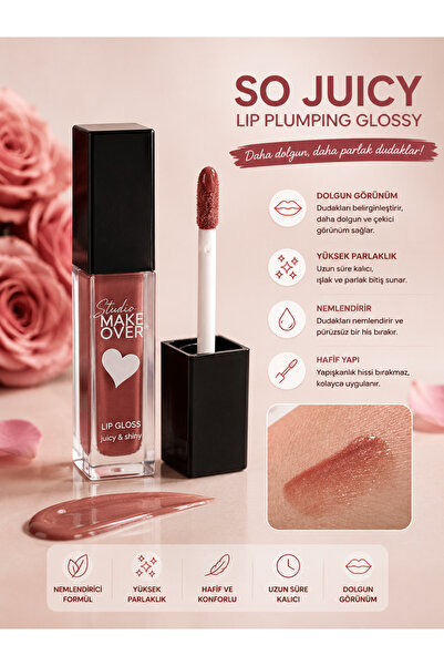 New Well newwell Studio Makeover Juicy & Shiny Lip Gloss | Parlak Dudak Parla...