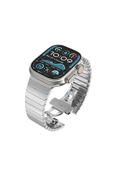 SilverCars Paslanmaz Çelik Metal Bağlantılı Bileklik Apple Watch Serisi 11/10...