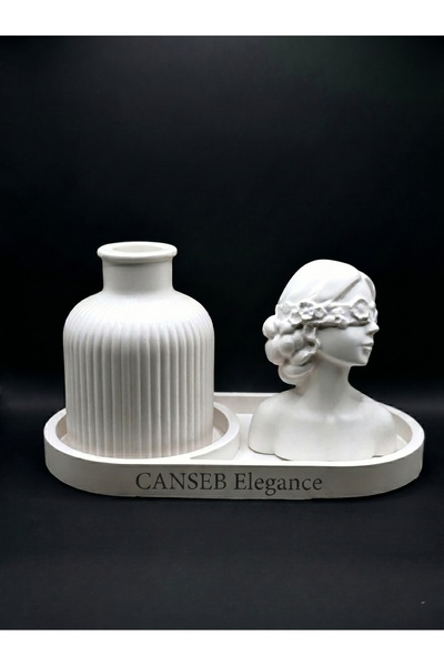 CANSEB Elegance PORSELEN TOZU İçerir - Üçlü Dekoratif Obje Set - Dekoratif Ov...