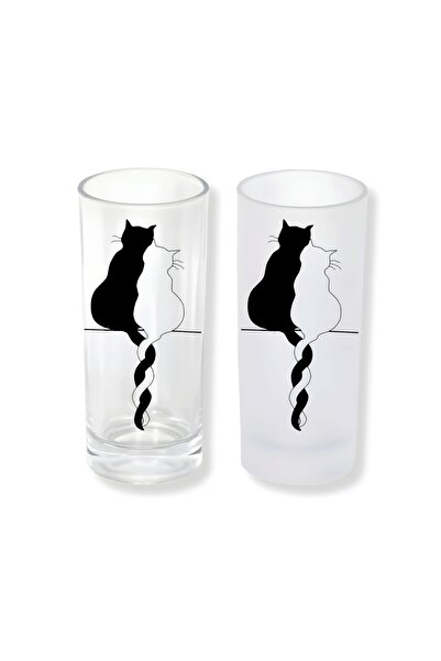 Ghostbastır Raki Glass with Cat Design, with Ice or No Ice Option – 1 Stylish...