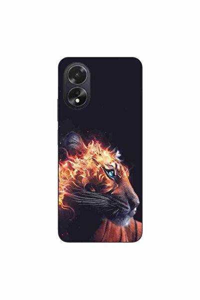 OEM Husa compatibila cu Oppo A18 4G Silicon Gel Tpu Model Flameborn Tiger