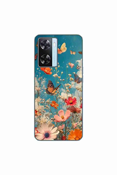 OEM Husa compatibila cu Oppo A57s Silicon Gel Tpu Model Flori si Fluturi