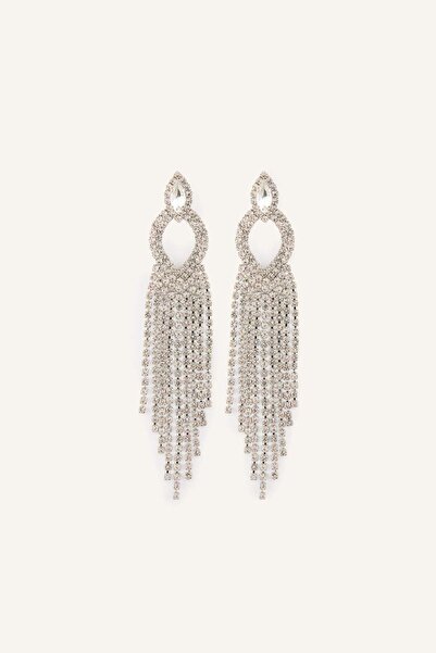 DeFacto Women's Silver Color Earrings H8638Axns