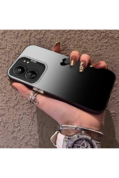 SLIMFELT Redmi 13C 4G/5G Uyumlu Siyah Gümüş Geçişli Kalp Kılıf, Sevimli Cool ...