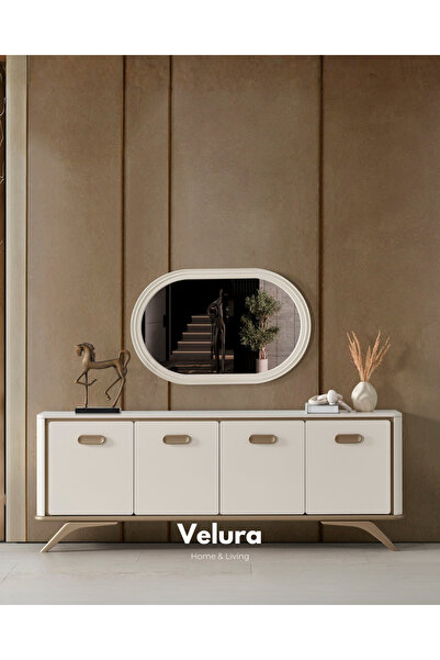 Velura Home & Living Nova Konsol - Krem (Ayna Dahil)