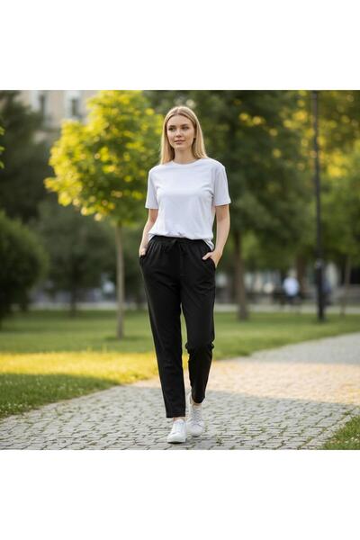 VETRE PANTALONI TENSEL NEGRI MĂRIMI MARI PENTRU FEMEI