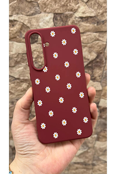 Vip Case Samsung Galaxy S25 FE Uyumlu Beyaz Papatya Desenli Silikon Darbe Emi...