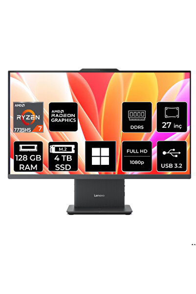 LENOVO IdeaCentre 27ARR9 Ryzen 7 7735HS 128GB RAM 4TB SSD 27" FHD W11P All in...
