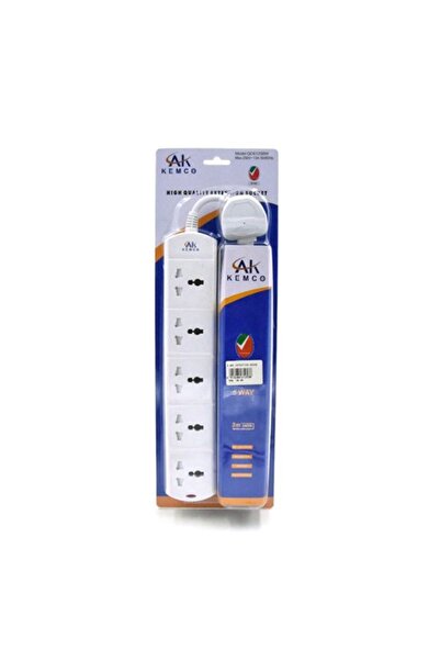 AK مقبس تمديد خماسي المنافذ Qc6125Bw-3Mtr
