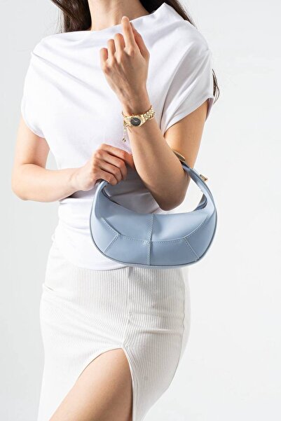 WİKİDAYS.S MODA TRENDİ حقيبة نسائية صغيرة الحجم على شكل هلال مع إكسسوارات معد...
