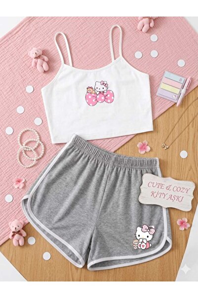 PEMBİŞ HOMEWEAR Natural Pamuk süprem crop basic