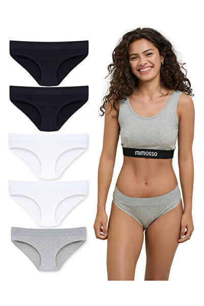 Mimosso Kadın Organik Pamuklu 5'li Comfort Slip Külot