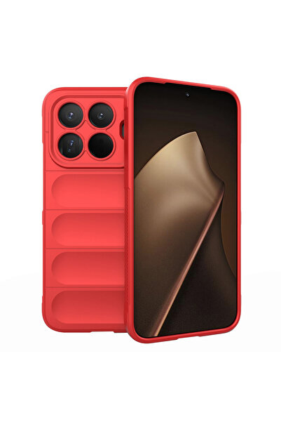 Techsuit Калъф за Xiaomi 15T Pro, Магически щит, удароустойчива защита, червен