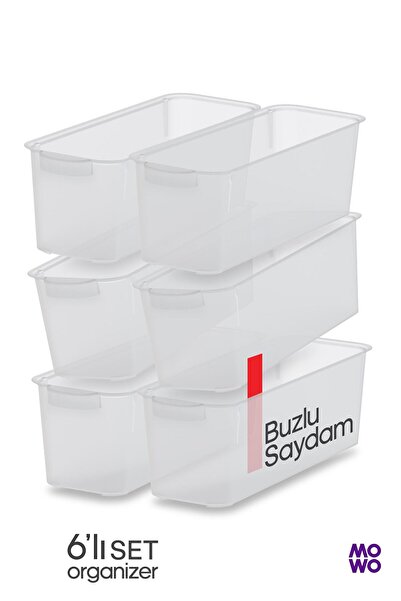 Mowo Home 6 Adet Slim Buzdolabı Düzenleyici, Mutfak düzenleyici, Banyo Düzenleyici, Organizer, Saklama Kabı
