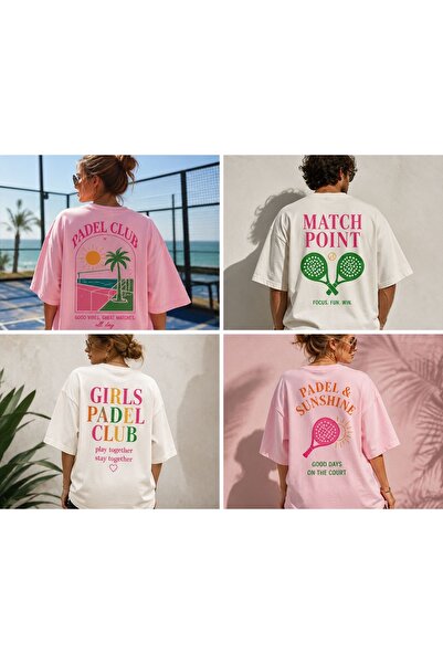 quella atelier Padel Team Friends Printed 4-Pack T-Shirts