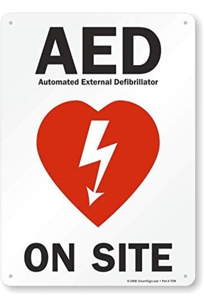 Yıldızan zkra shop SmartSign tarafından"AED on Site" İşareti | 10" x 14" Plastik 1053162
