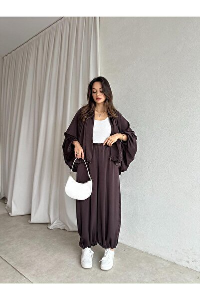 Mooi Butik Alodi̇ Takım 8518 - Bitter Coffee