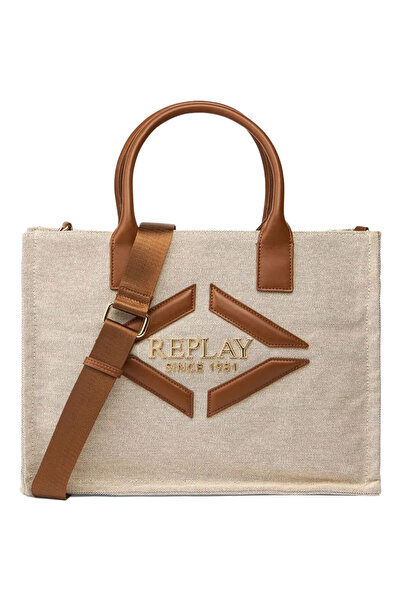 Replay μπεζ τσάντα ώμου FW3865
