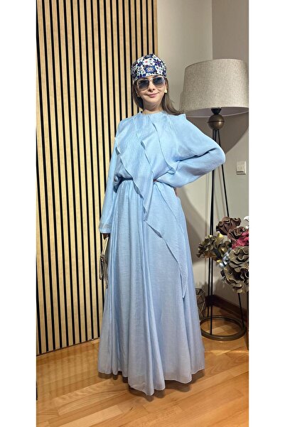 Cardella Elisa Premium Vual Fabric Flounce Set - Layered Lolan Detailed Hijab...