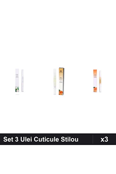 NAİLS Set 3 Ulei Cuticule Tip Stilou - Lily, Portocală, Orange - Îngrijire Un...