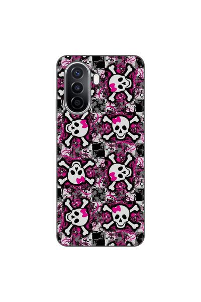OEM Husa compatibila cu Huawei Nova Y70 Silicon Gel Tpu Model Pop Art Skeleton
