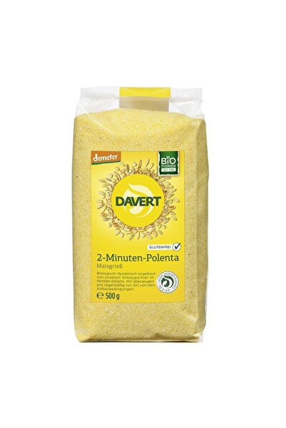 DAVERT Polenta instant organică din porumb, gata în 2 minute, fără gluten, 500 g