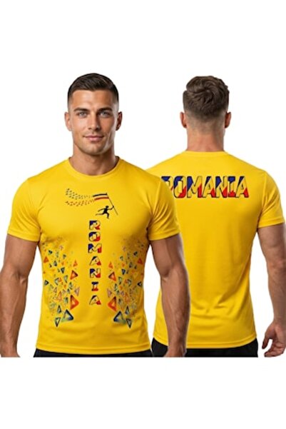 DeltaShop Tricou tehnic cu uscare rapidă, România, ediție limitată 2026, 2XL ...