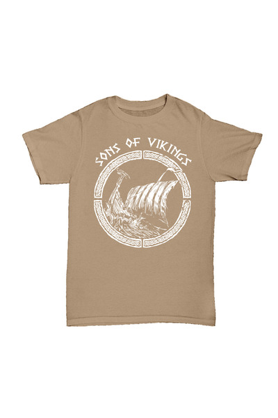 l'eivor Sons of Vikings Printed Cotton T-Shirt