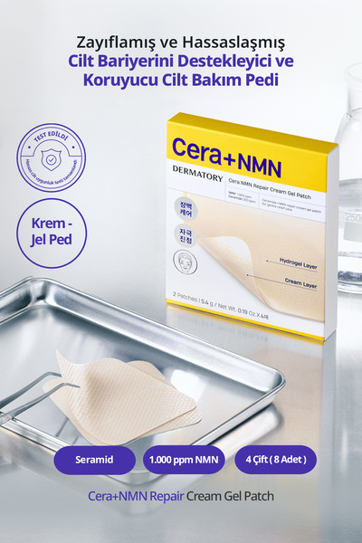 DERMATORY Seramid İçeren Hassas Bariyeri Destekleyen Cilt Bakım Pedi Cera+NMN...