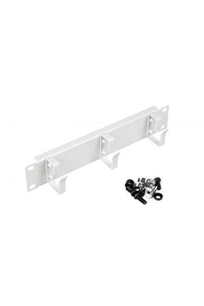 EQUIP 10 " Organizator de cabluri cu 3 inele metalice 1U RAL7035