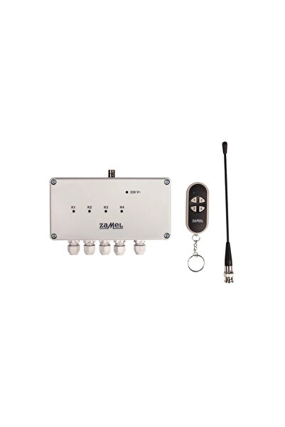 ZAMEL Receptor radio de rețea cu patru canale cu telecomandă RWS-211C/N STI10...