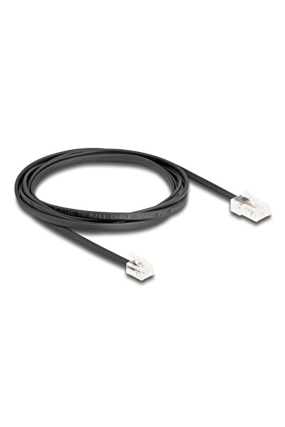DELOCK Telefonkabel RJ45 Stecker zu RJ11 Stecker schw. 2m