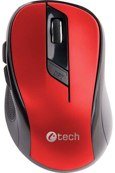 C-TECH my≈ °   WLM-02, negru-roșu√ ° , fără fir√ ° tov√ ° 1600DPI, 6 taste, r...
