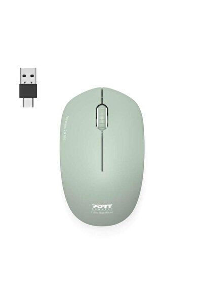 Port MOUSE COLLECTION WIRELESS 2.4GHz USB-C/A Anschluss gr√ºn